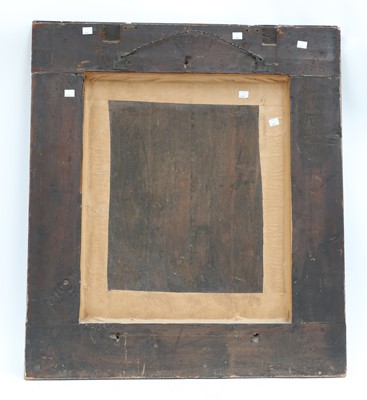 Lot 284 - A walnut cushion-framed wall mirror