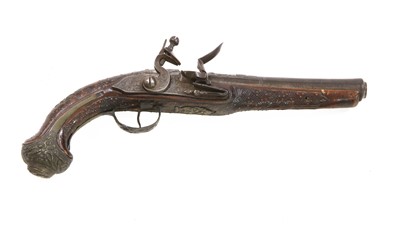Lot 773 - A French Colonial flintlock holster pistol