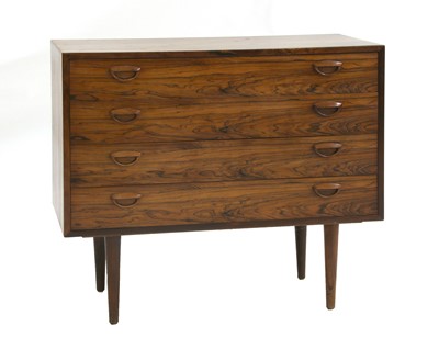 Lot 538 - A Danish rosewood chest of drawers