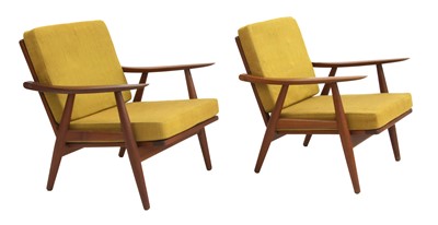 Lot 338 - A pair of 'GE-270' teak armchairs