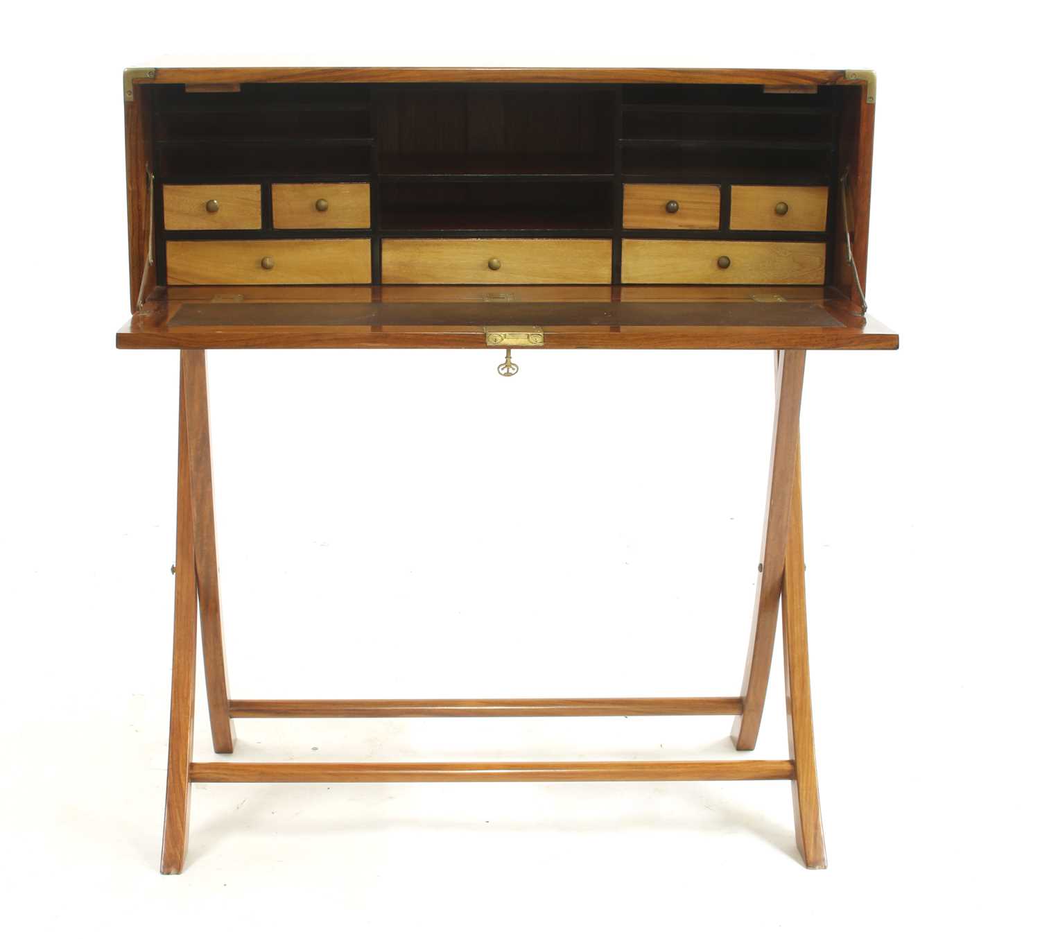 Lot 556 - A 'Starbay Indochine' rosewood finish and compass rose inlaid writing desk