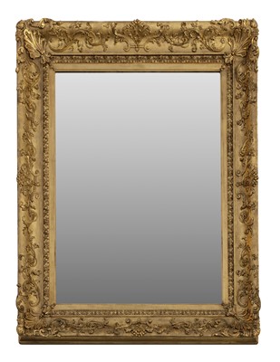 Lot 265A - A rectangular gilt-framed mirror