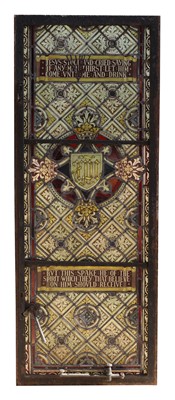 Lot 446 - A stained lead glass window