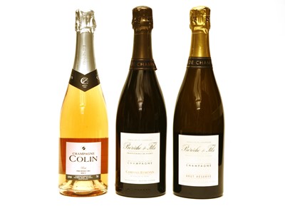 Lot 5 - Assorted non-vintage champagne to include: Bérêche & Fils, two bottles and one other