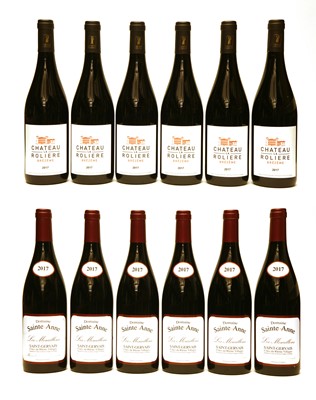 Lot 184 - Domaine Sainte-Anne, 2017, six bottles and Brézème, Chateau La Roliere, 2017, six bottles