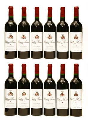 Lot 206 - Chateau Musar, Gaston Hochar, 2004, twelve bottles (boxed)