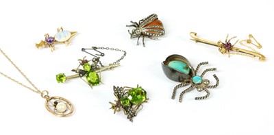 Lot 65 - A collection of insect jewellery