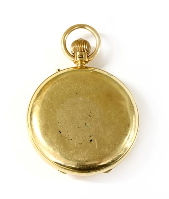 Lot 499 - An 18ct gold half hunter side wide mechanical pocket watch by J W Benson, London