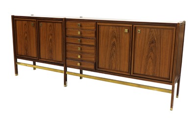 Lot 204 - An Italian rosewood and brass mounted sideboard