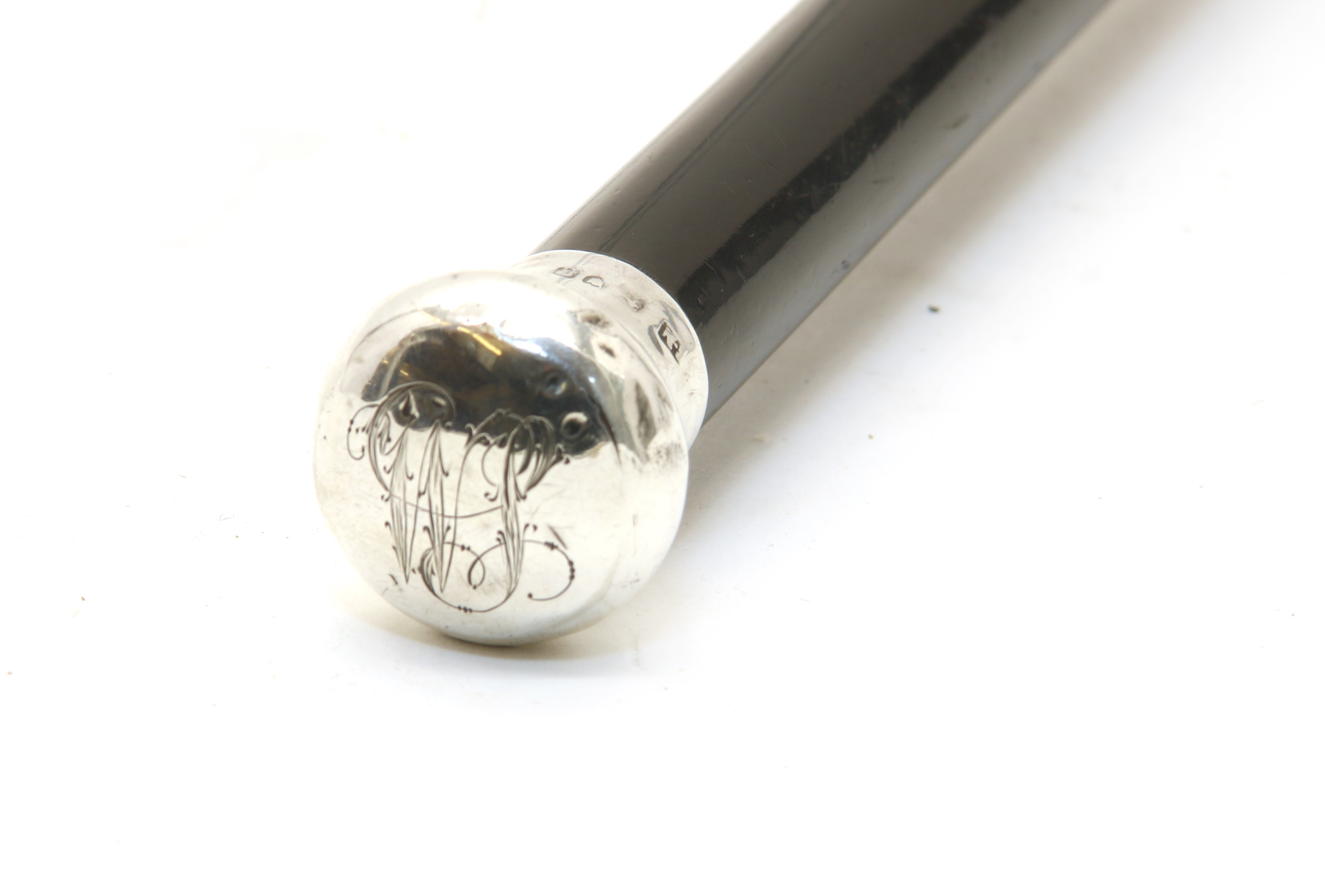 Lot 167 A silver mounted conductor's baton,