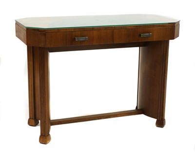 Lot 71 - An Art Deco walnut desk