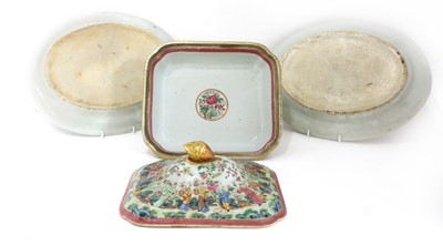 Lot 150 - A Chinese Canton enamelled famille rose tureen and cover
