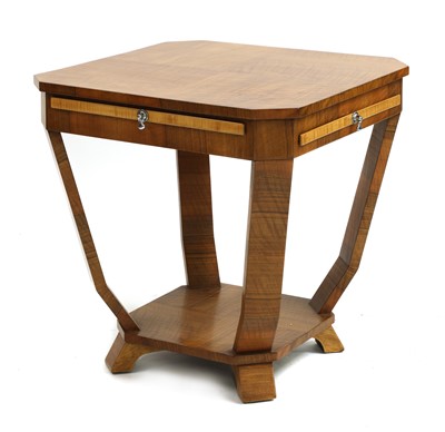 Lot 74 - An Art Deco walnut coffee table