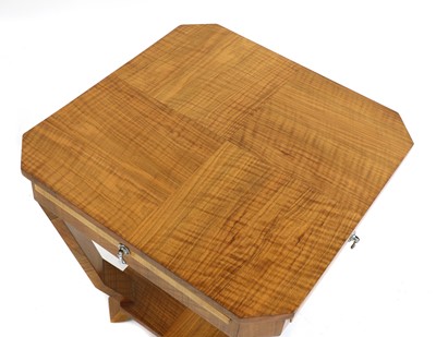 Lot 74 - An Art Deco walnut coffee table