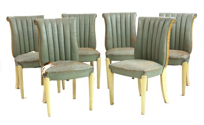 Lot 75 - A set of six Art Deco dining chairs