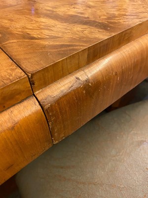 Lot 97 - An Art Deco burr walnut extending dining table