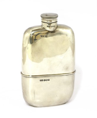 Lot 40 - A George V silver spirit flask