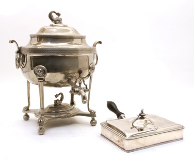 Lot 248A - A Victorian silver plated samovar and cover