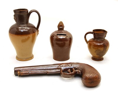 Lot 223 - Four pieces of Victorian brown stoneware