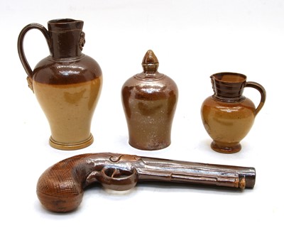Lot 223 - Four pieces of Victorian brown stoneware