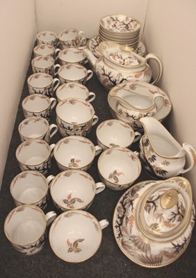 Lot 187 - A New hall porcelain part tea service
