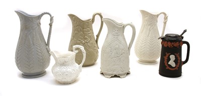 Lot 423 - A collection of nine Victorian jugs