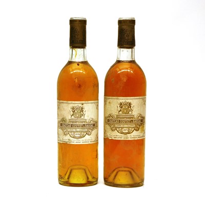 Lot 278 - Chateau Coutet à Barsac, 1er Cru Classe, Barsac, 1970, one bottle and 1973, one bottle