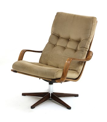 Lot 307 - A Danish bentwood lounge armchair