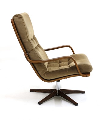 Lot 307 - A Danish bentwood lounge armchair