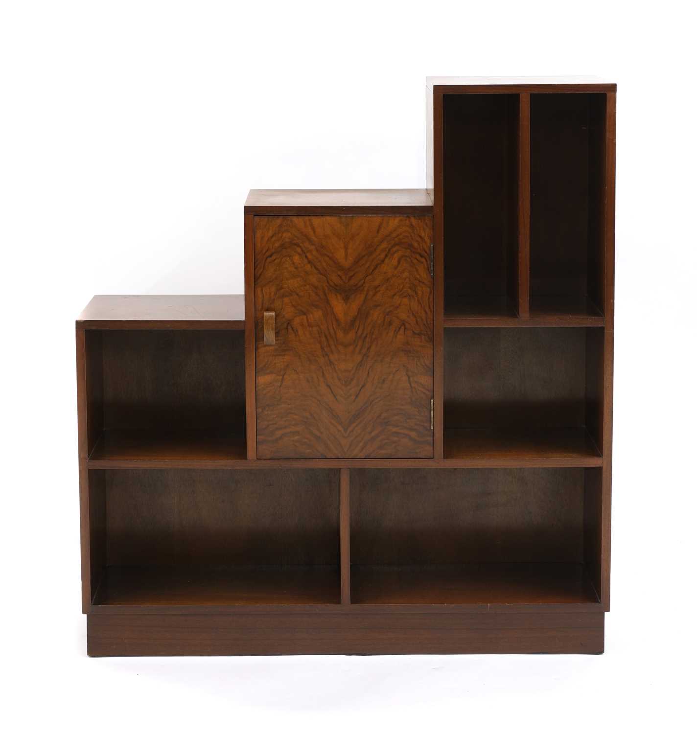 Lot 40 - An Art Deco walnut stepped bookcase