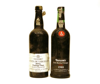 Lot 306 - Assorted Port to include: Taylors, Vintage Port, 1974, one bottle and one other