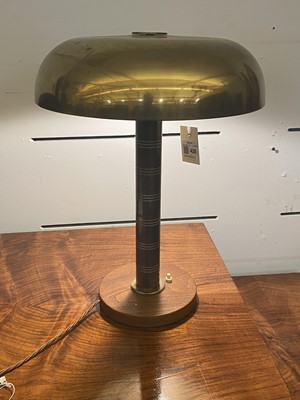 Lot 428 - A Swedish brass table lamp