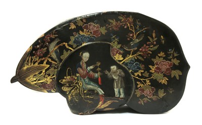 Lot 244 - A Chinese export lacquered box and cover