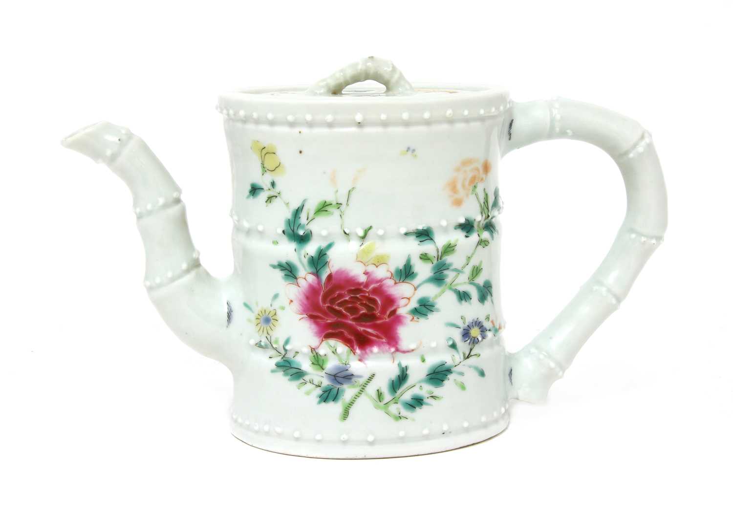 Lot 135 - A Chinese famille rose teapot