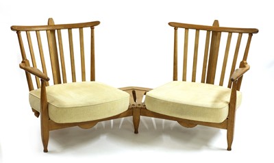 Lot 156 - A French oak combination chair and bench seat