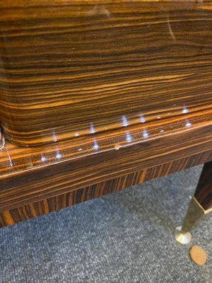 Lot 43 - A French lacquered Macassar ebony sideboard