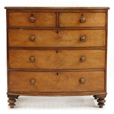 Lot 610A - A 19th century mahogany bow front chest