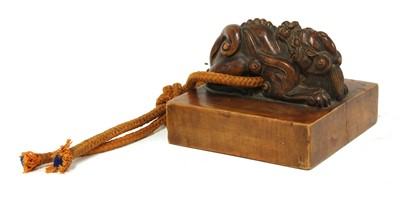 Lot 256 - A Chinese wood seal