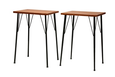 Lot 363 - A pair of Danish teak side tables