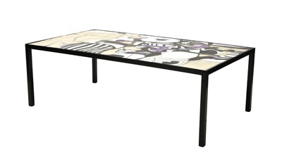 Lot 124 - A Danish tile top coffee table