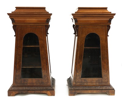 Lot 324 - A pair of Victorian mahogany library bookcase pedestals