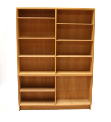Lot 493 - A Danish light oak two-part bookcase
