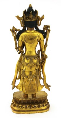 Lot 431 - A Chinese gilt-bronze bodhisattva