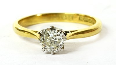 Lot 169 - An 18ct gold single stone diamond ring