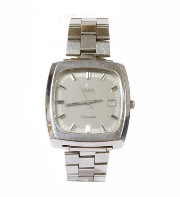 Lot 481 - A gentlemen's stainless steel Omega 'Seamaster' automatic bracelet watch, c.1970