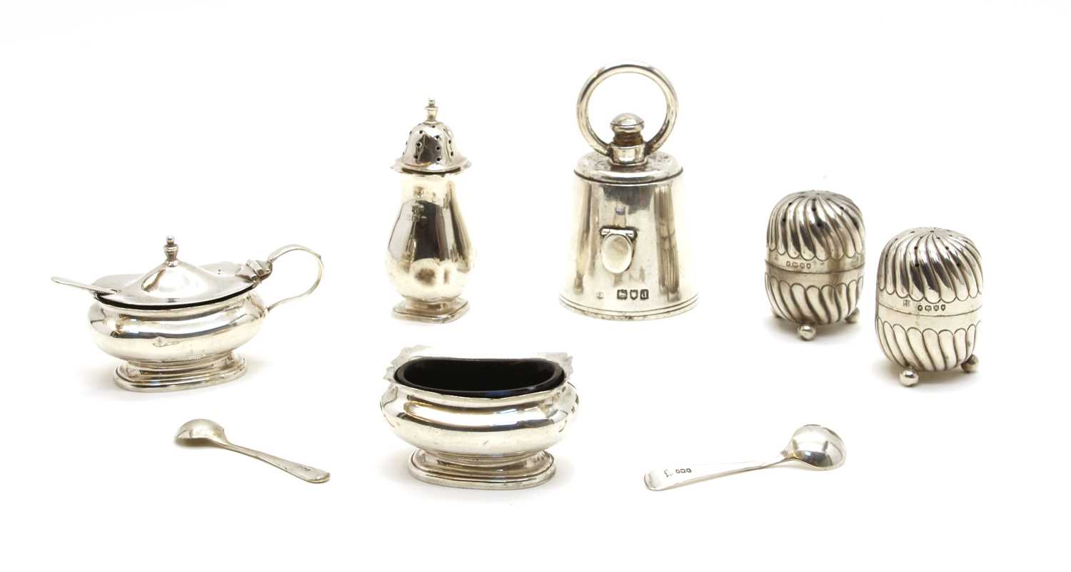 Lot 5 - Silver items including a 'weight' pepper grinder by Jane Brownett