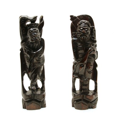 Lot 213 - Two Chinese wood carvings