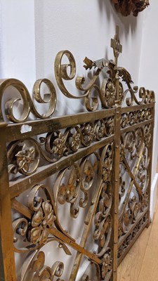 Lot 382 - A pair of brass altar gates