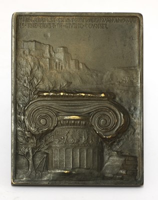 Lot 31 - A bronze plaque of Richard Phene Spiers
