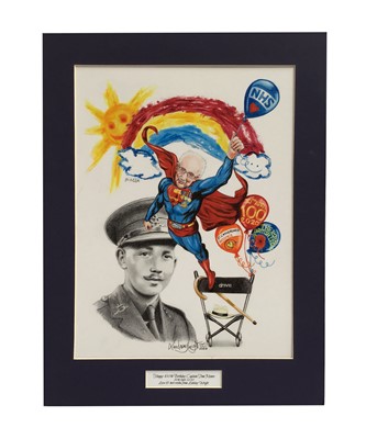 Lot 44 - Superman Drawing of Captain Tom